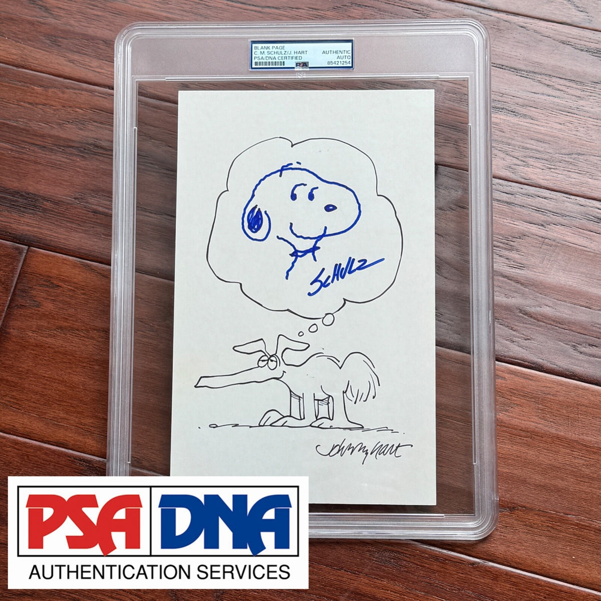 CHARLES M SCHULZ * PSA * Autograph SNOOPY Hand-Drawn MASHUP Signed + "B.C." Hart