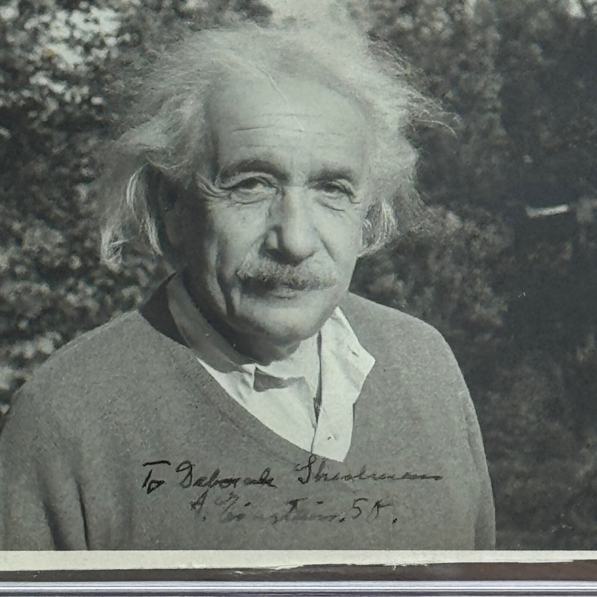 ALBERT EINSTEIN * PSA * Autograph Candid 1950 PHOTOGRAPH Portrait Signed Type 1