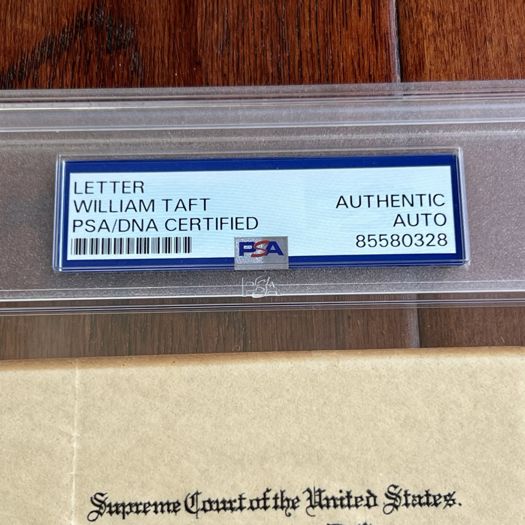 WILLIAM H. TAFT * PSA * Autograph SUPREME COURT Letter SIGNED to "John Marshall"