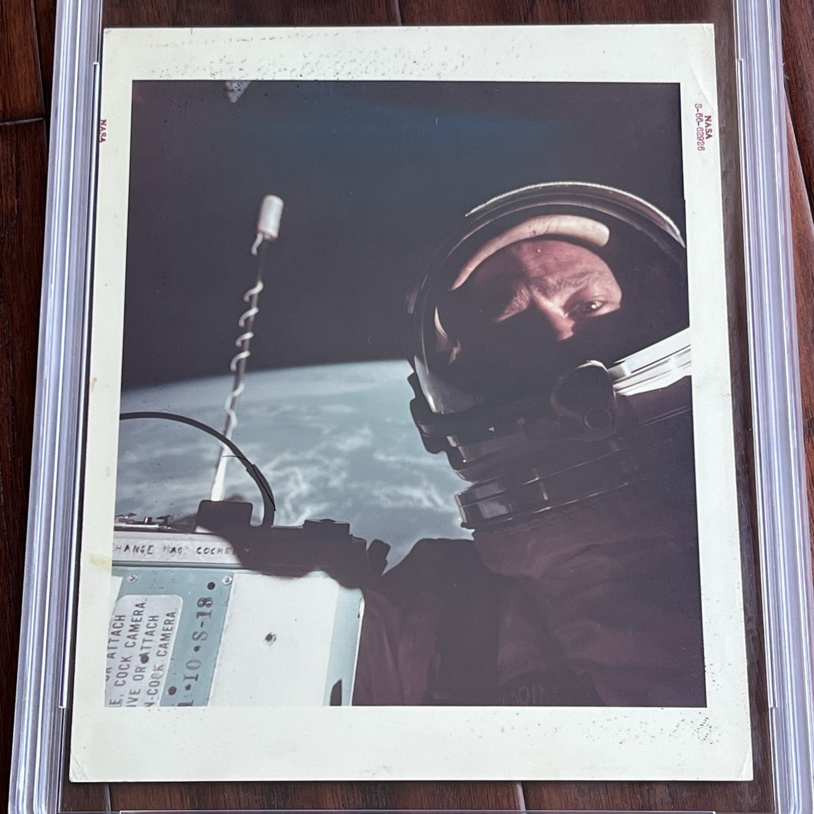 SPACE SELFIE * PSA TYPE 1 PHOTOGRAPH * Gemini 12 Red Number S6662926 I ALDRIN
