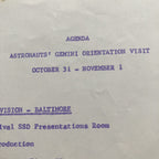 EDWARD H WHITE * Zarelli LOA * NASA ORIENTATION PAPERS + Autograph SPEECH 