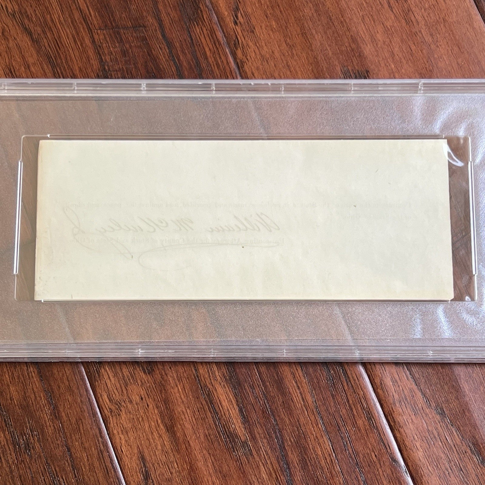 WILLIAM MCKINLEY * PSA/DNA Early Full Signature Autograph Signed As Lawyer Slab