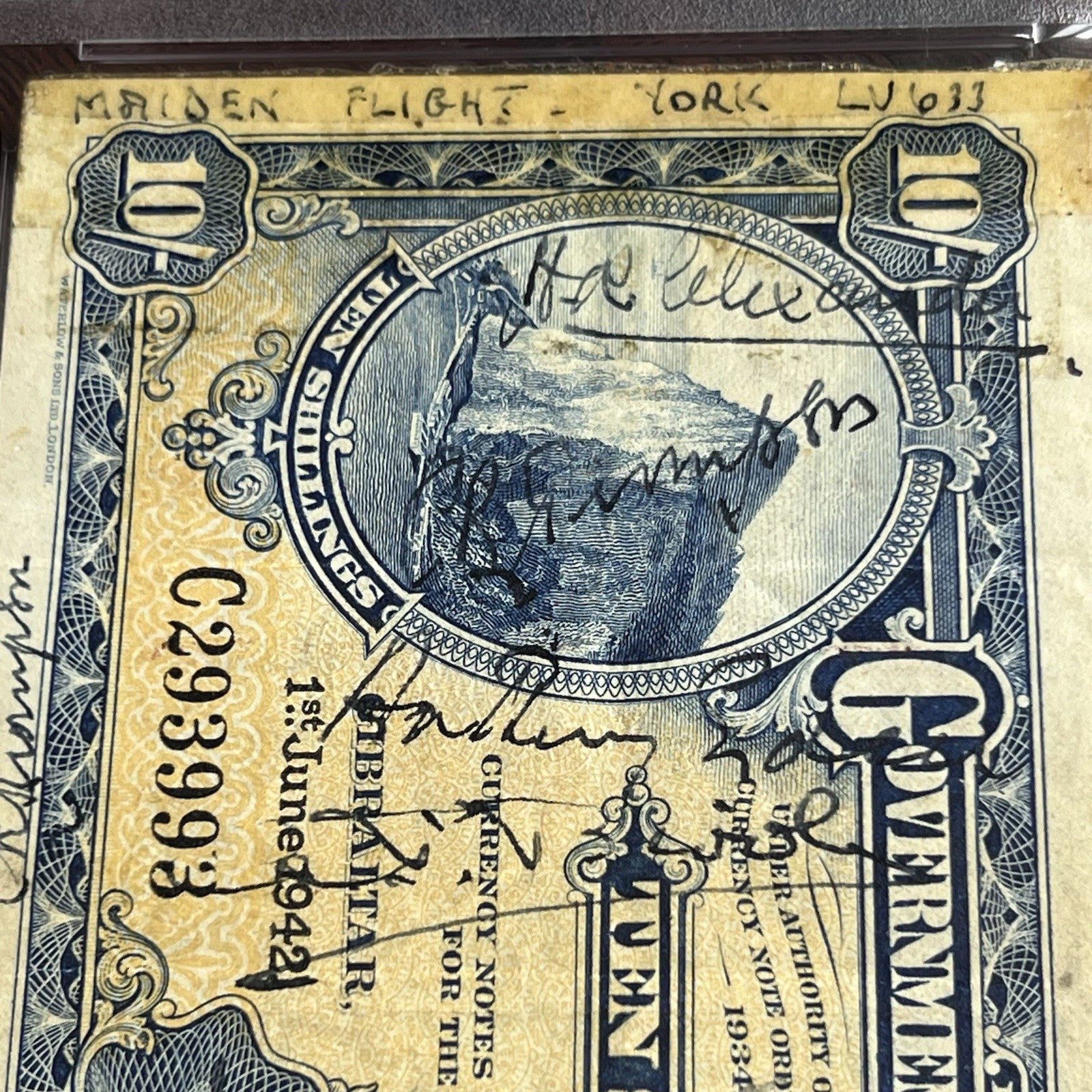 WINSTON S. CHURCHILL * Anthony Eden & Others 1943 SIGNED CURRENCY Autograph PSA