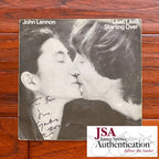 YOKO ONO * JSA * Autograph "STARTING OVER" 45 RPM Signed * Lennon DOUBLE FANTASY