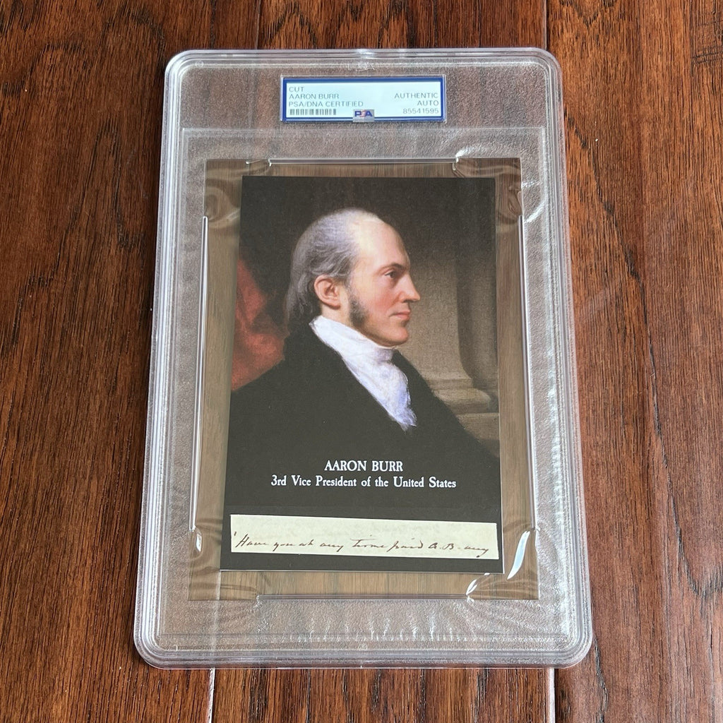 AARON BURR * PSA * Handwritten Autograph Letter Signed Dueled Alexander Hamilton