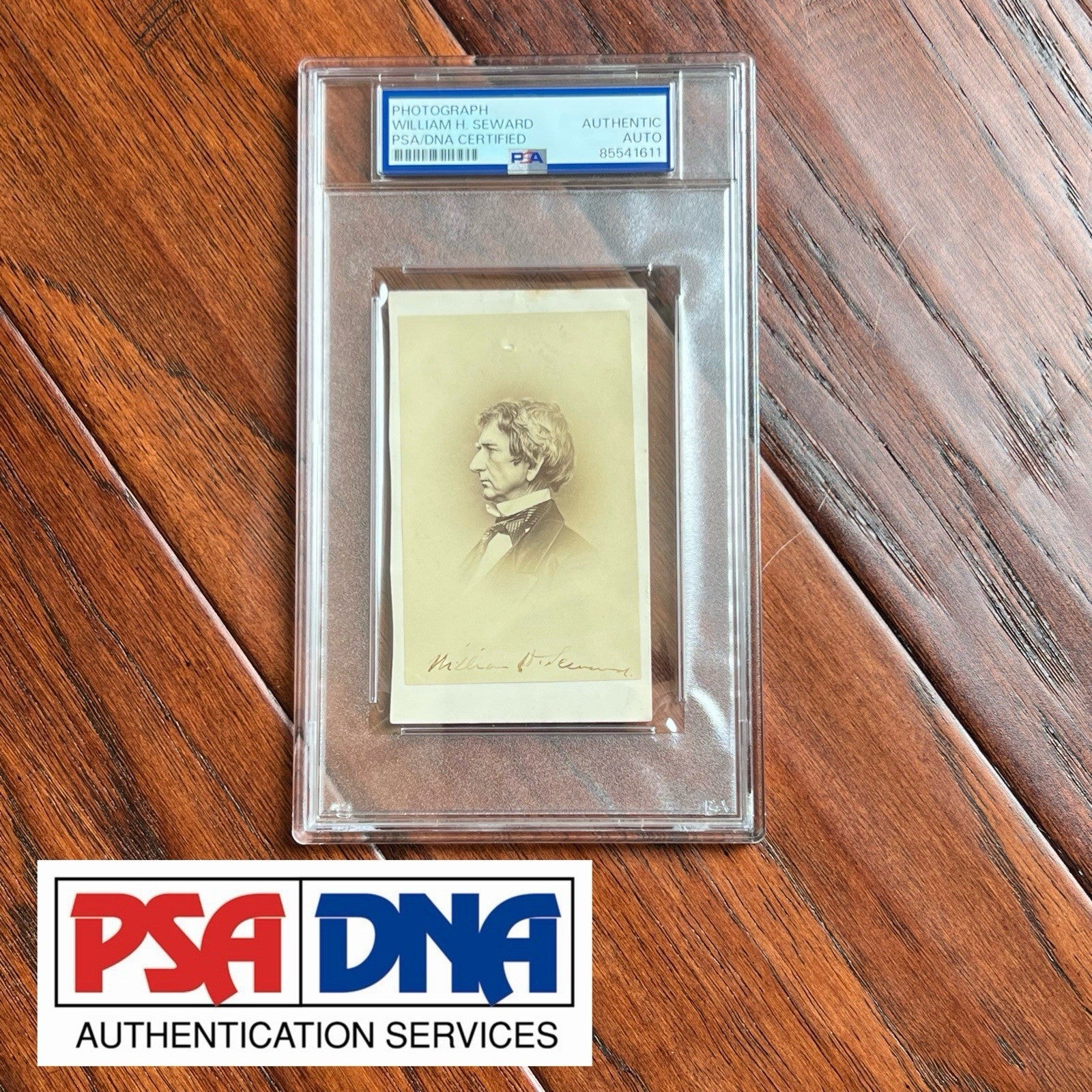 WILLIAM H SEWARD * PSA * Signed CDV Autograph Photograph Abraham Lincoln Cabinet
