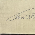 THOMAS EDISON * PSA/DNA * Autograph Cut Signature CUSTOM CARD Signed