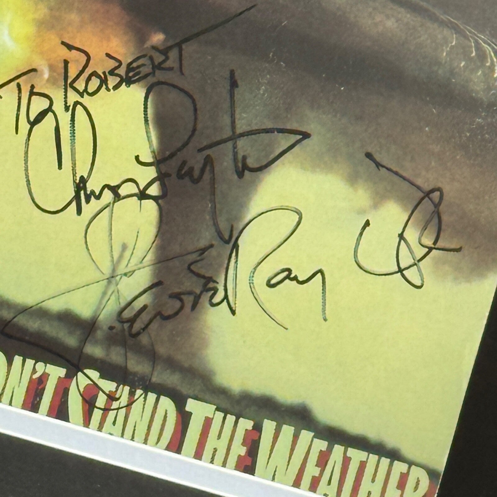 STEVIE RAY VAUGHAN * PSA * Autograph WEATHER LP Album Signed w/ Double Trouble