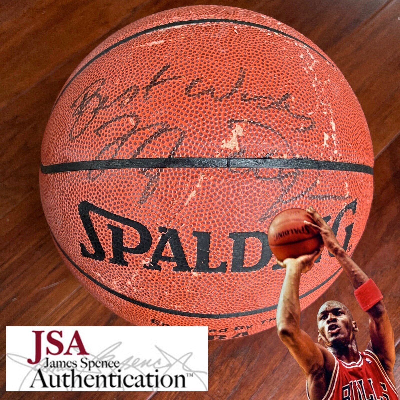MICHAEL JORDAN * JSA * Autograph SPALDING NBA BASKETBALL Signed