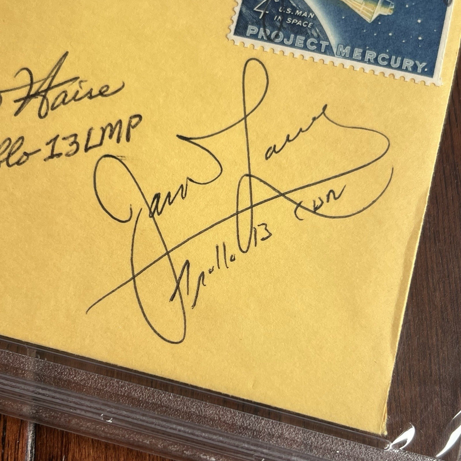 APOLLO 13 * PSA * CREW SIGNED Autograph COMMEMORATIVE Jack Swigert James Lovell