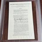 LYNDON B. JOHNSON * PSA/DNA * Autograph CIVIL RIGHTS ACT Souvenir Signed