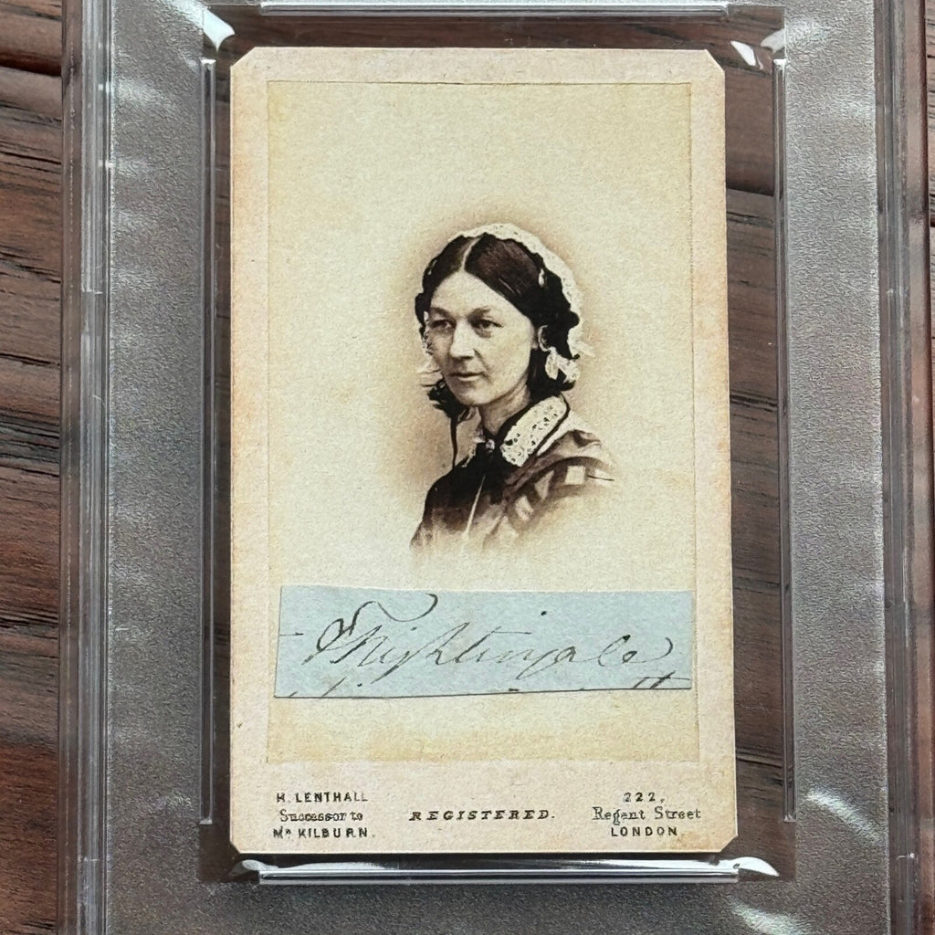 FLORENCE NIGHTINGALE * PSA *  Autograph CDV Cut Signature SIGNED * Nursing