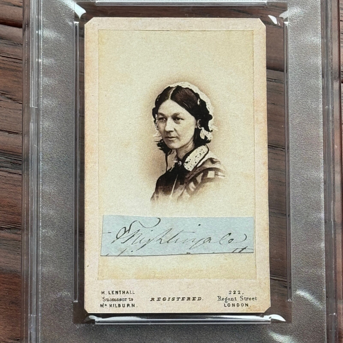 FLORENCE NIGHTINGALE * PSA *  Autograph CDV Cut Signature SIGNED * Nursing