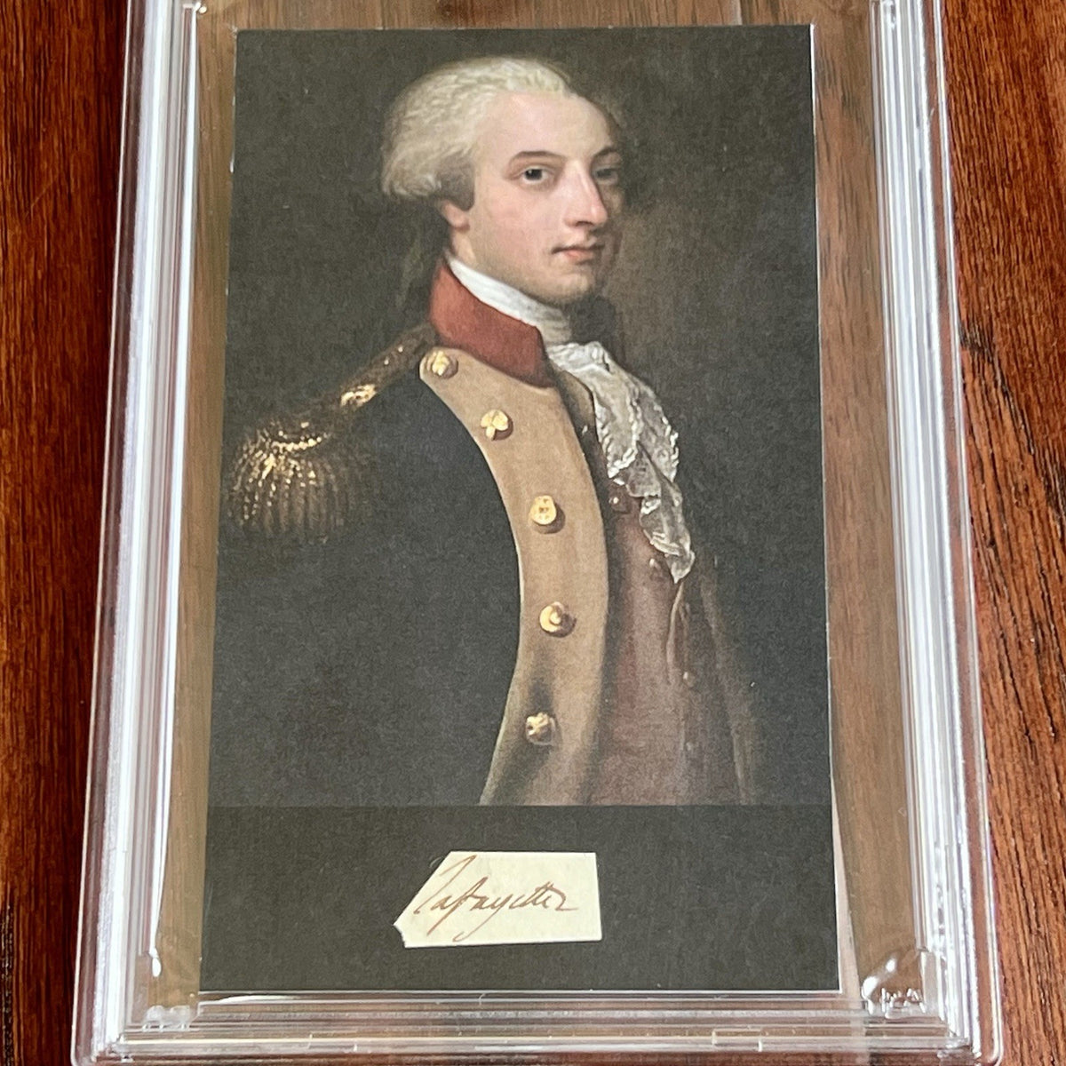 MARQUIS DE LAFAYETTE * PSA * Graded NM-MT 8 Autograph Cut CUSTOM CARD Signed