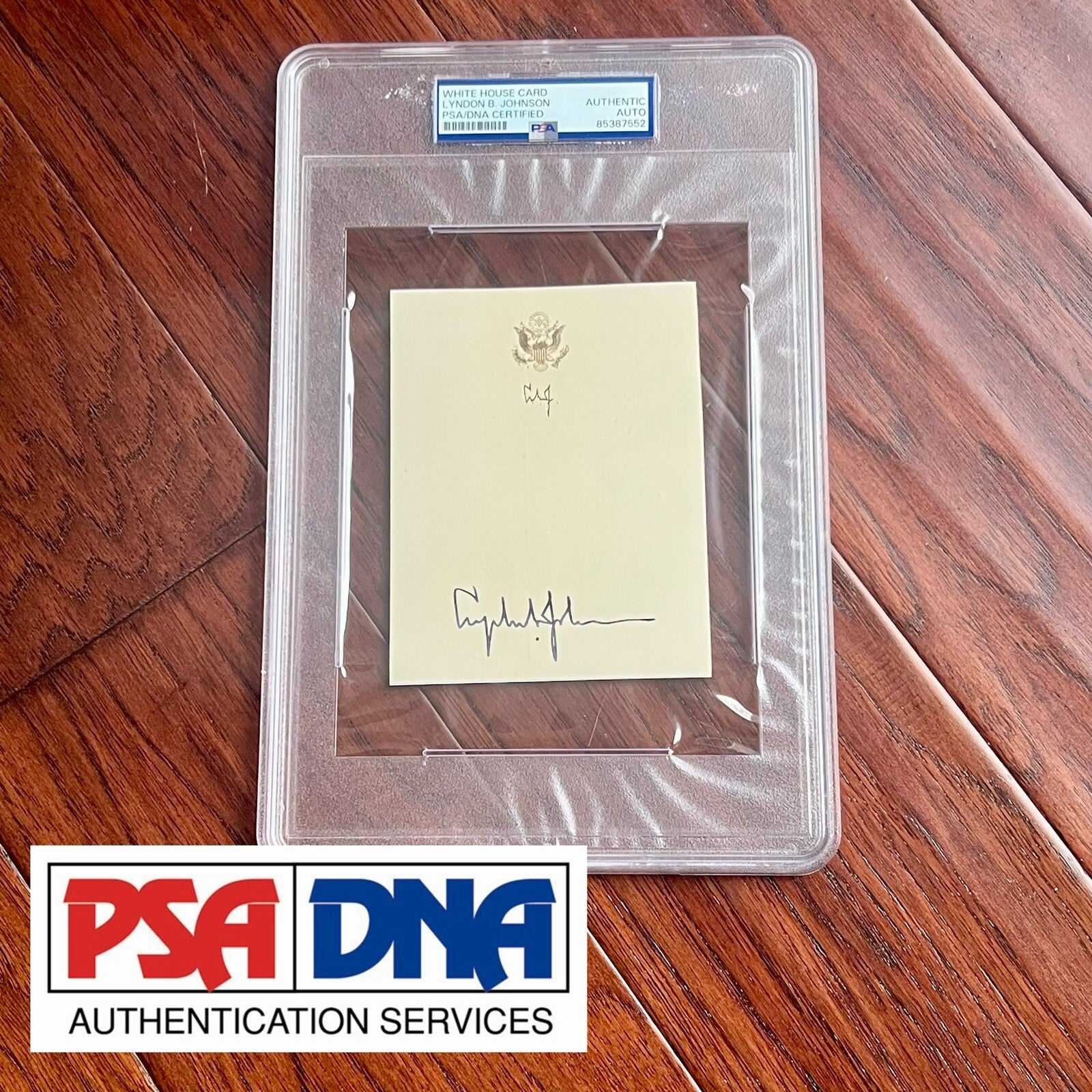 LYNDON B. JOHNSON * PSA/DNA * Autograph Bookplate Signed * LBJ President Seal