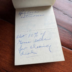 JACK RUBY * BAS * Oswald Shooter Mini HANDWRITTEN NOTEPAD * not Autograph Signed
