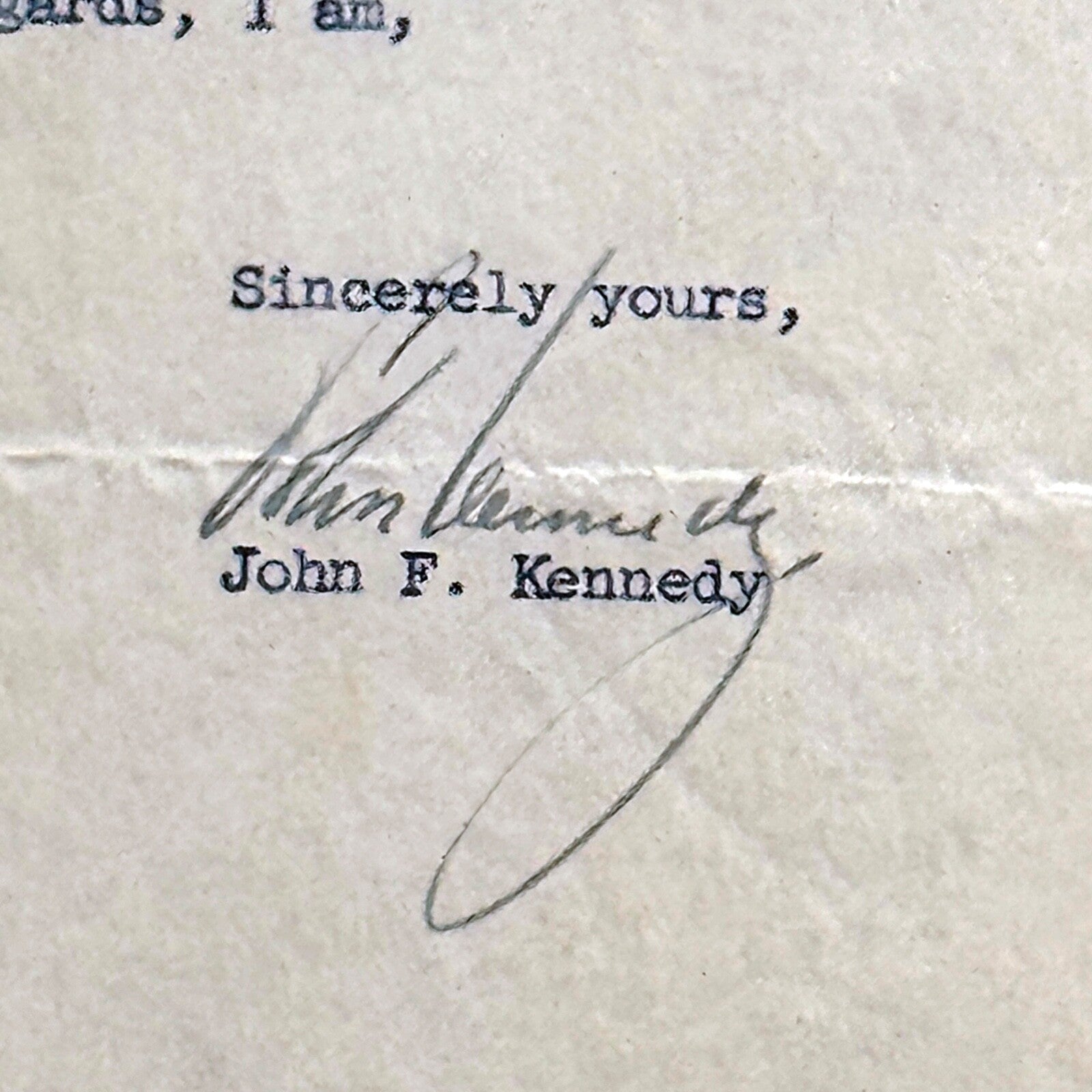 JOHN F. KENNEDY * PSA * Senate AUTOGRAPH Veterans Assistance Letter SIGNED JFK