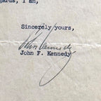 JOHN F. KENNEDY * PSA * Senate AUTOGRAPH Veterans Assistance Letter SIGNED JFK