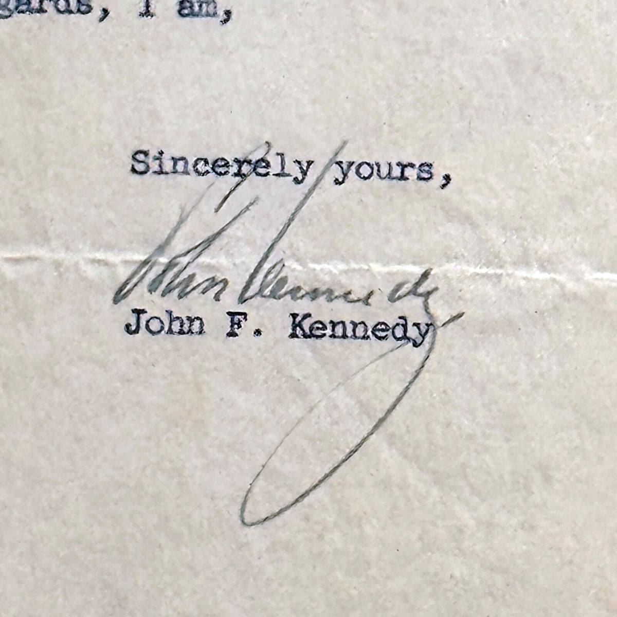 JOHN F. KENNEDY * PSA * Senate AUTOGRAPH Veterans Assistance Letter SIGNED JFK