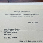 FRANKLIN D. ROOSEVELT * BAS * FDR Autograph Letter Signed * RE: Herbert Hoover