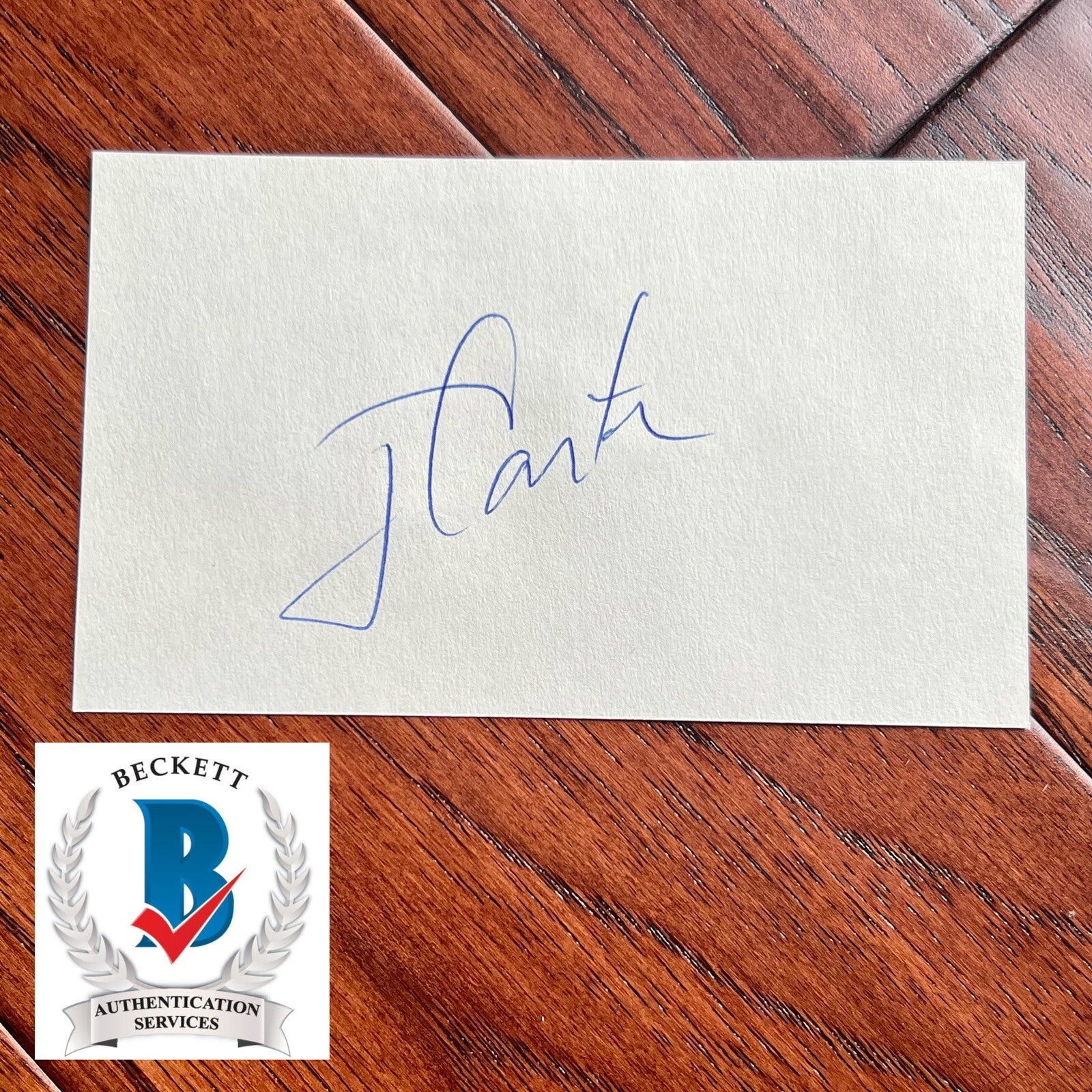 JIMMY CARTER * Beckett Signature Review * Autograph Signed 3x5 Cut Index BAS