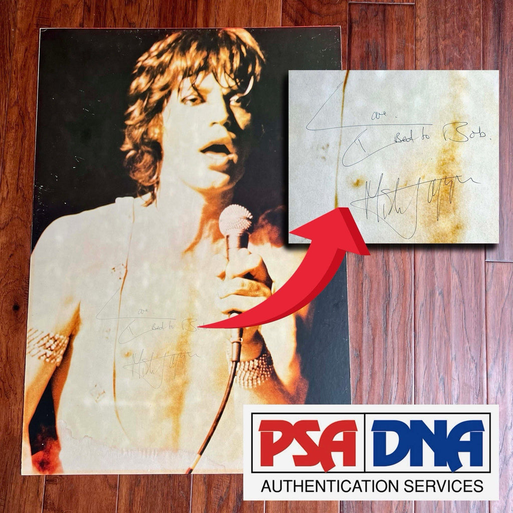 MICK JAGGER * PSA * Autograph XXL 1970s Concert Poster Signed * Rolling Stones