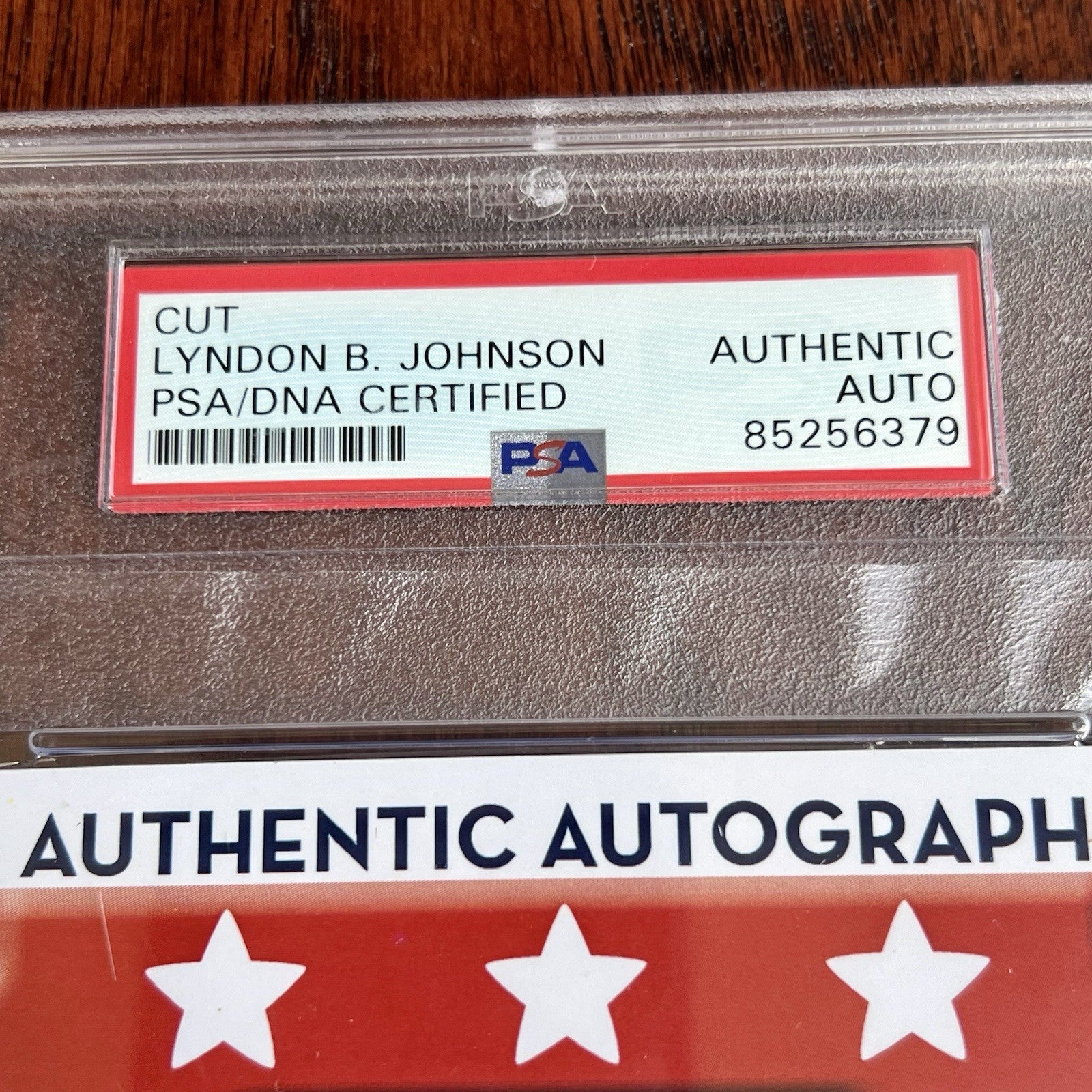 LYNDON B. JOHNSON * PSA/DNA * Autograph Cut Signature Custom Card Signed * LBJ