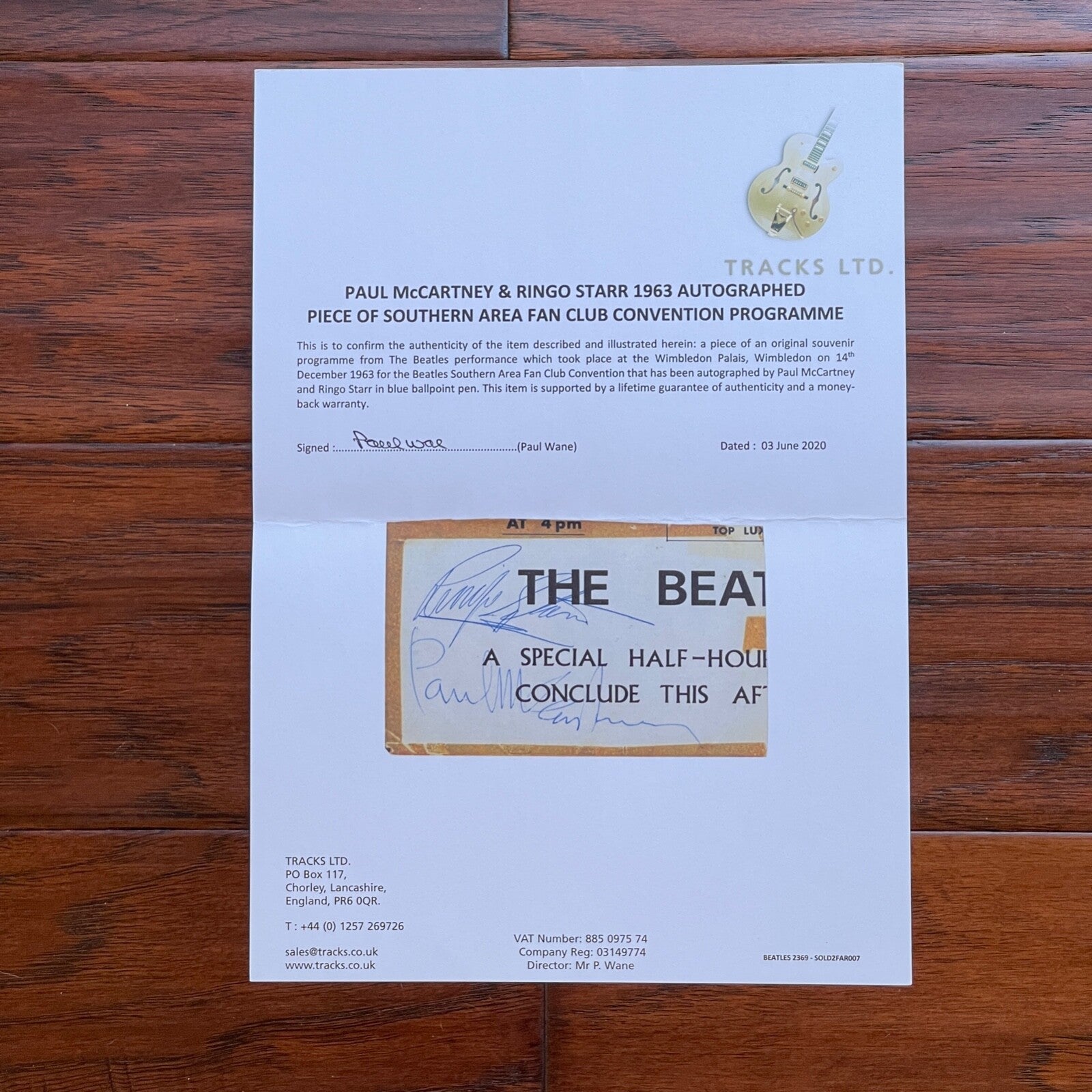 PAUL McCARTNEY + RINGO * JSA * Beatles AUTOGRAPH Cut Signatures SIGNED