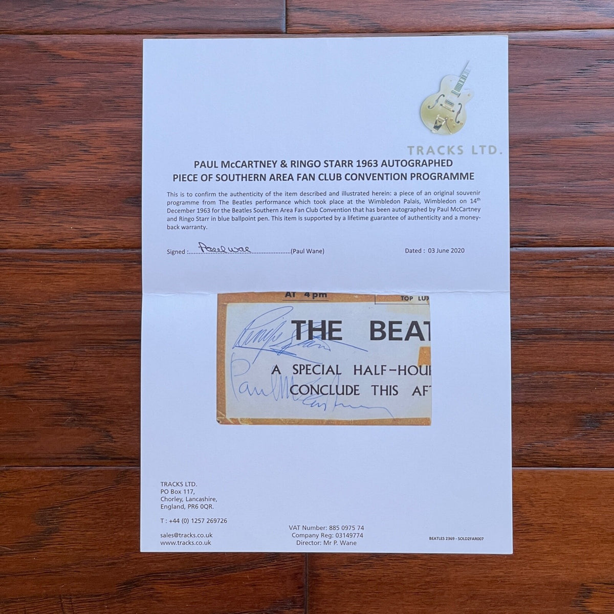 PAUL McCARTNEY + RINGO * JSA * Beatles AUTOGRAPH Cut Signatures SIGNED