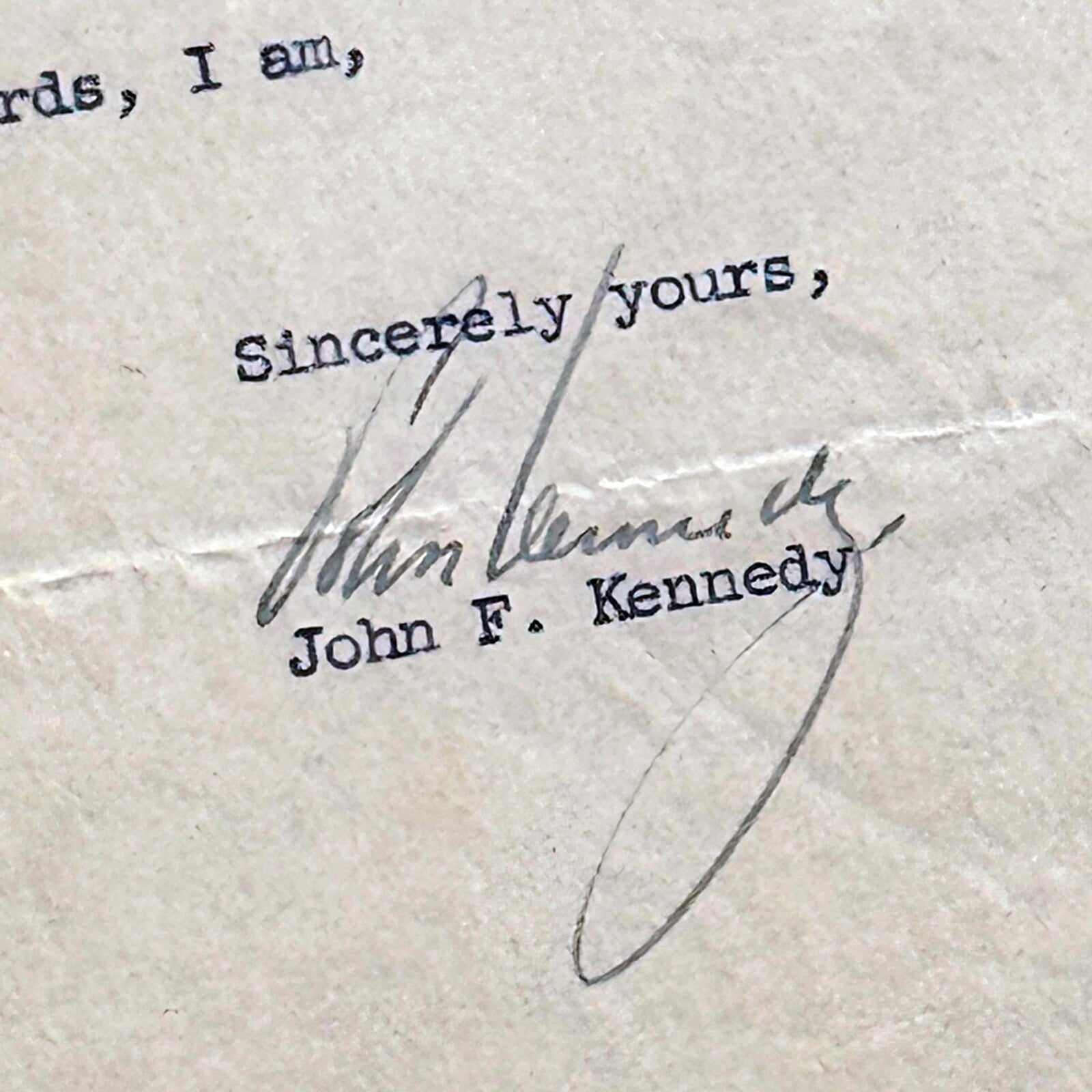 JOHN F. KENNEDY * PSA * Senate AUTOGRAPH Veterans Assistance Letter SIGNED JFK