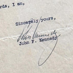 JOHN F. KENNEDY * PSA * Senate AUTOGRAPH Veterans Assistance Letter SIGNED JFK