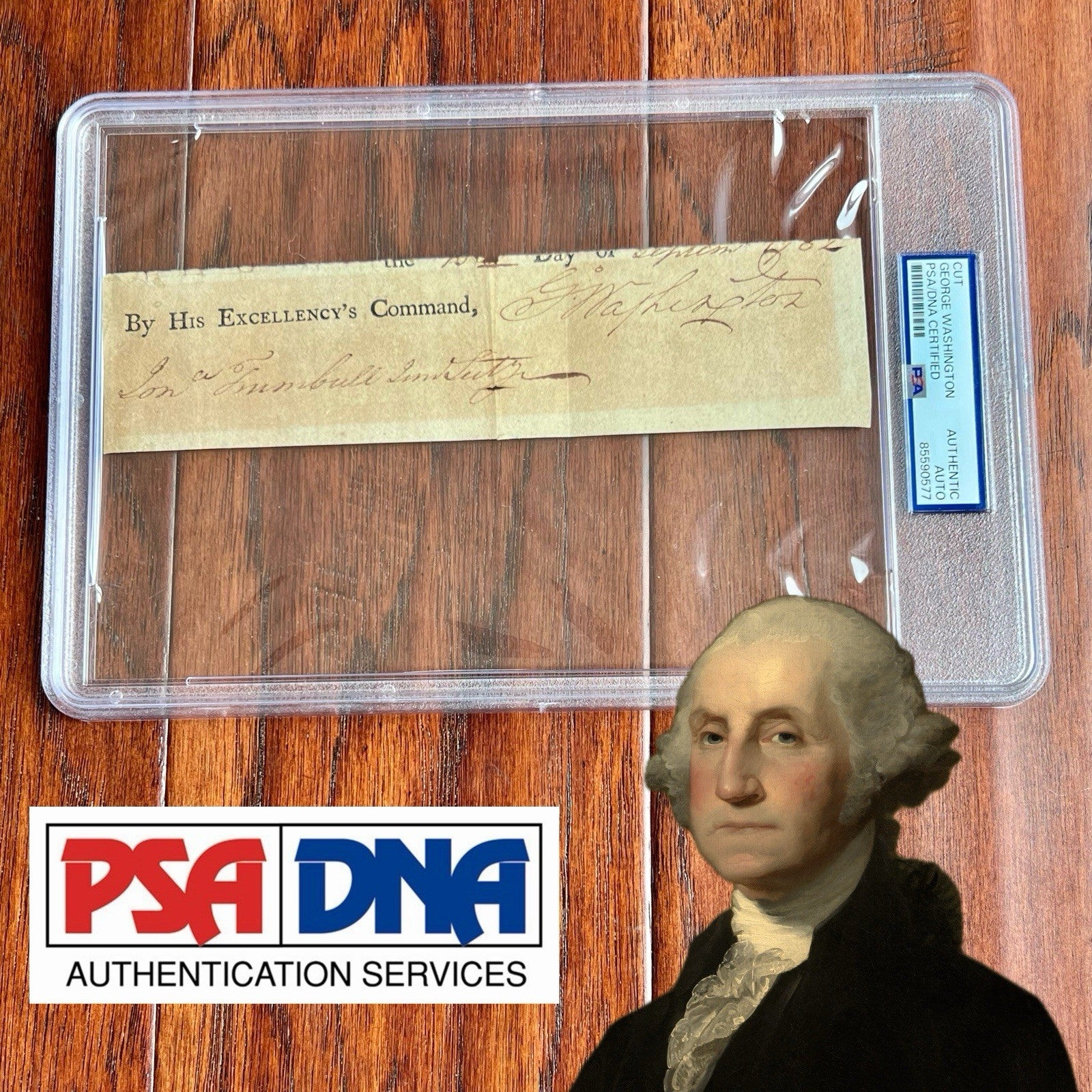 GEORGE WASHINGTON * PSA * Autograph INVALID DISCHARGE Rare Format Signed