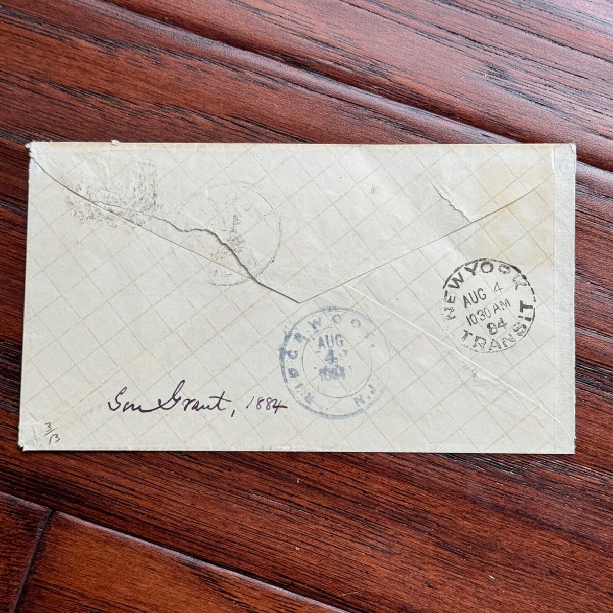 ULYSSES S. GRANT * BAS * Tragic 1884 AUTOGRAPH Envelope SIGNED * Elberon, NJ