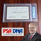 WARREN BUFFETT * PSA  Autograph Berkshire Hathaway BUSINESS CARD Souvenir SIGNED