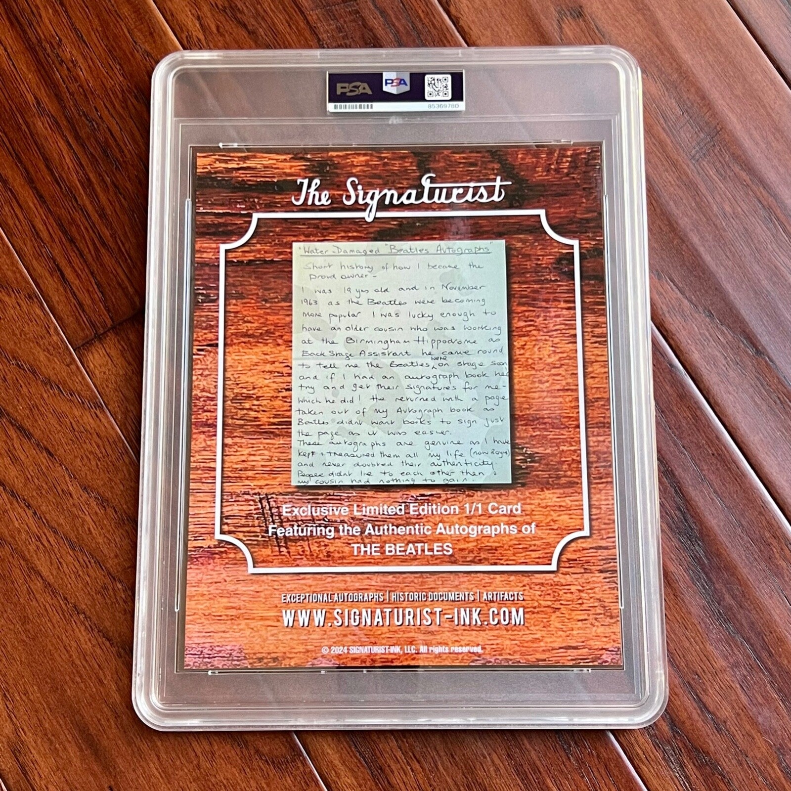 THE BEATLES * PSA * Full Set Autograph Page Signed * John Lennon Paul McCartney