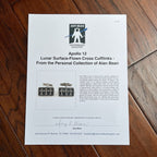 APOLLO 12 * LUNAR SURFACE FLOWN Cross Cufflinks * ALAN BEAN * MOON Autograph COA