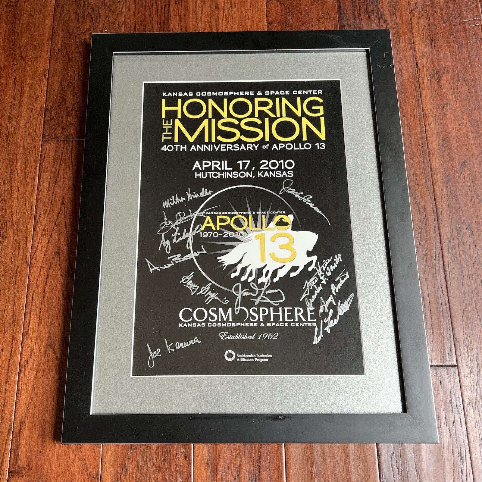 APOLLO 13 * PSA * James Lovell Autograph Signed Alan Bean Poster Kranz Haise