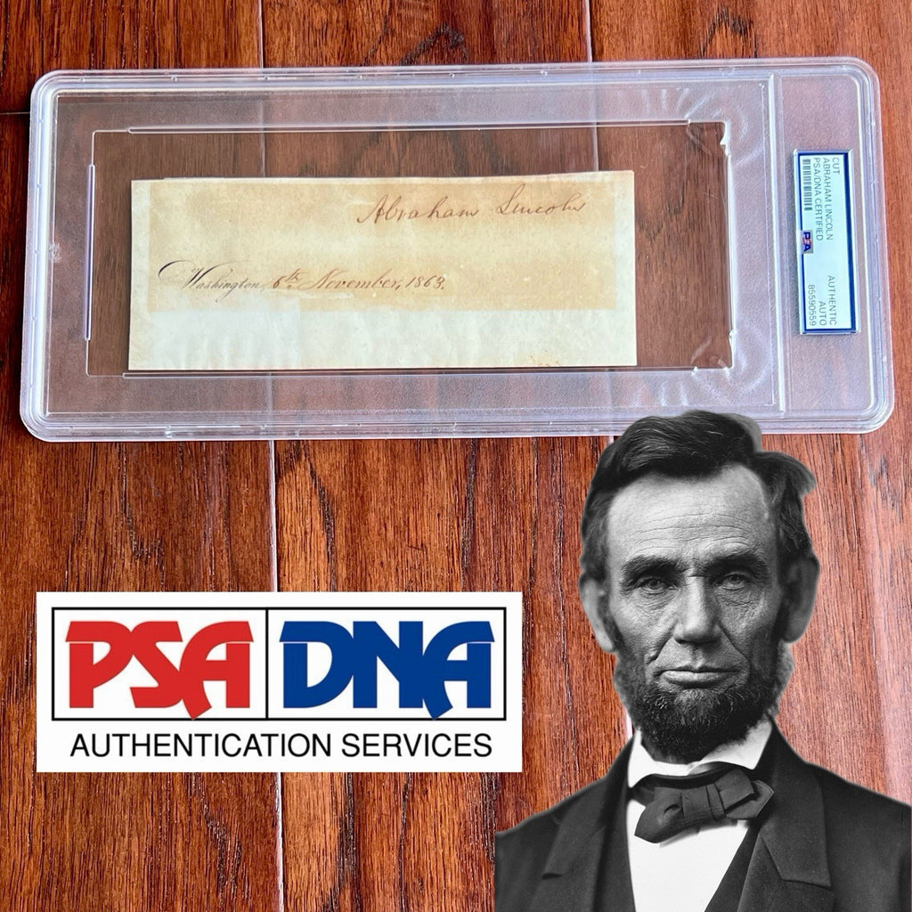 ABRAHAM LINCOLN * PSA * Autograph Full Signature Signed Before Gettysburg Speech