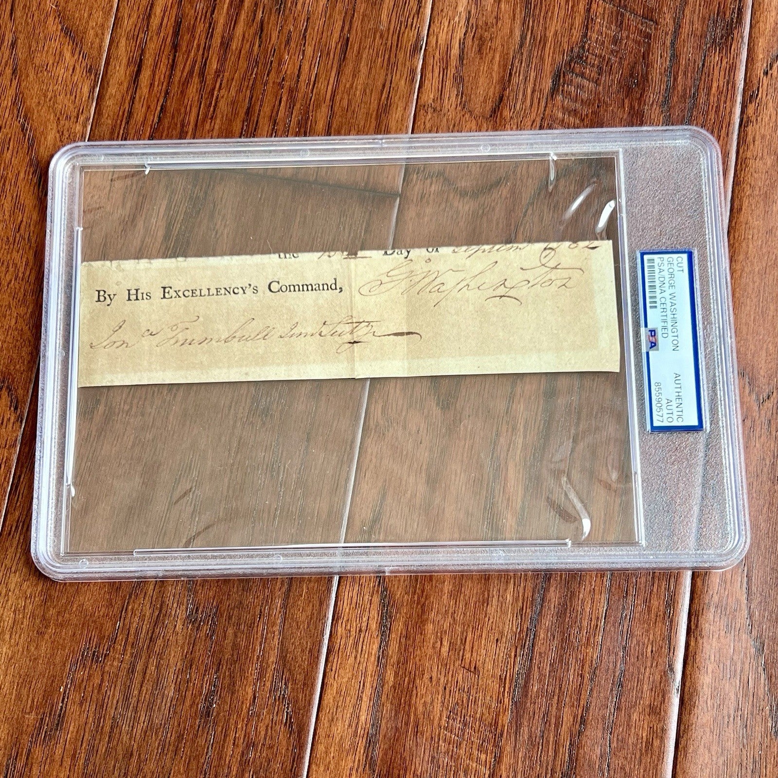 GEORGE WASHINGTON * PSA * Autograph INVALID DISCHARGE Rare Format Signed