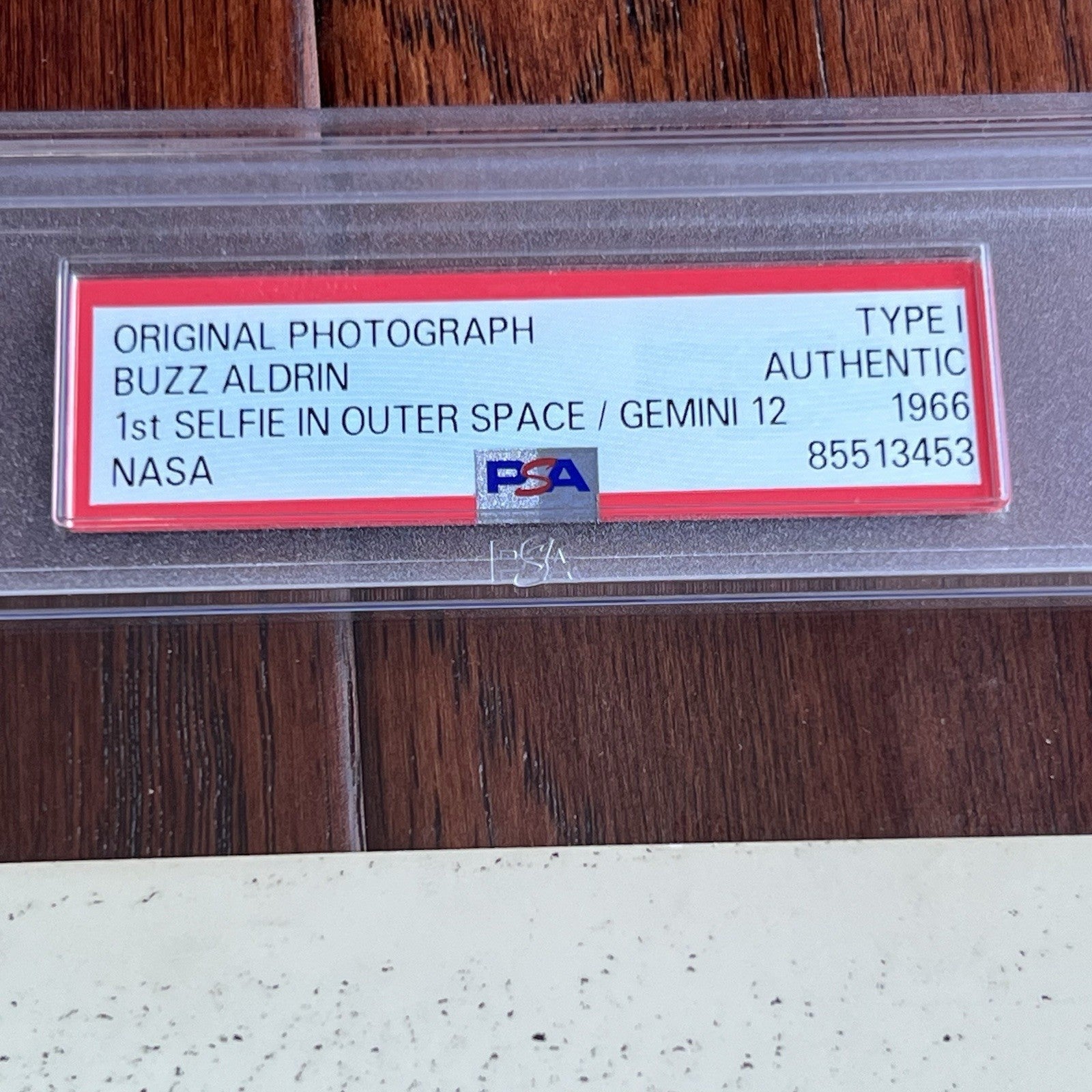 SPACE SELFIE * PSA TYPE 1 PHOTOGRAPH * Gemini 12 Red Number S6662926 I ALDRIN