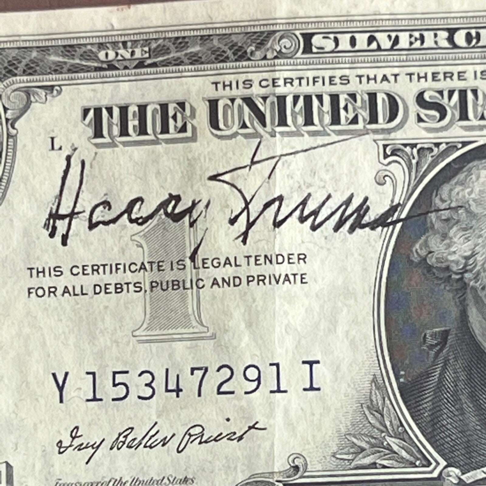 HARRY S TRUMAN * BAS Beckett * Autograph $1 Dollar Bill Signed * BUCK STOPS HERE