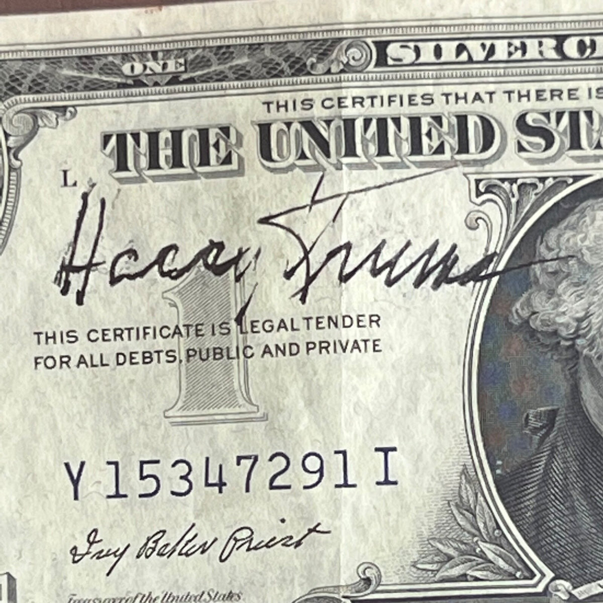 HARRY S TRUMAN * BAS Beckett * Autograph $1 Dollar Bill Signed * BUCK STOPS HERE