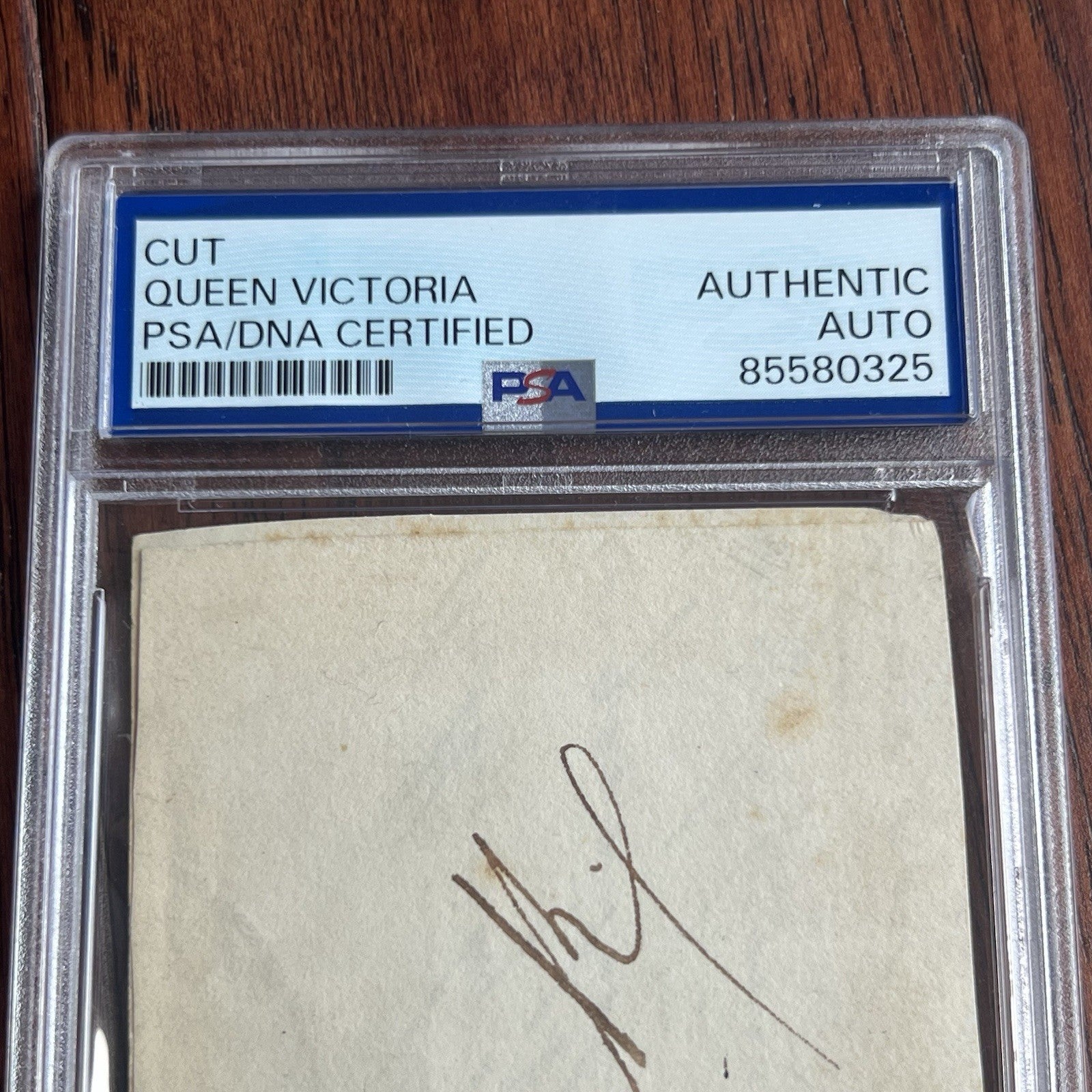 QUEEN VICTORIA * PSA * Autograph Cut Signature Signed During her Reign AS QUEEN