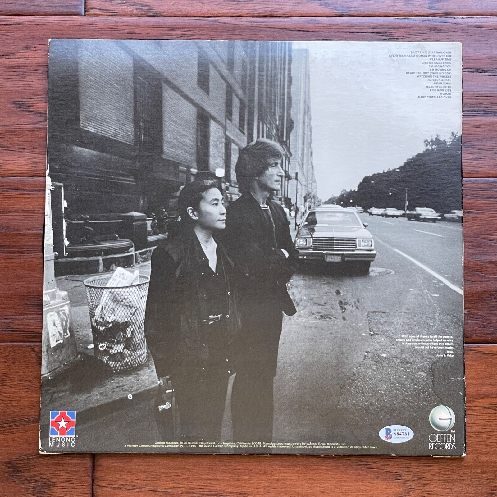 YOKO ONO * BAS * Autograph DOUBLE FANTASY Album Signed * Lennon "Starting Over"