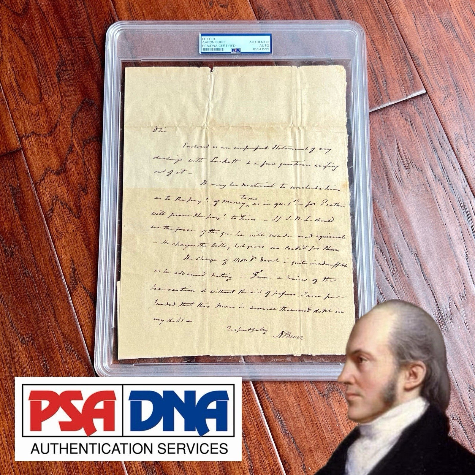 AARON BURR * PSA * Handwritten Autograph Letter Signed Dueled Alexander Hamilton