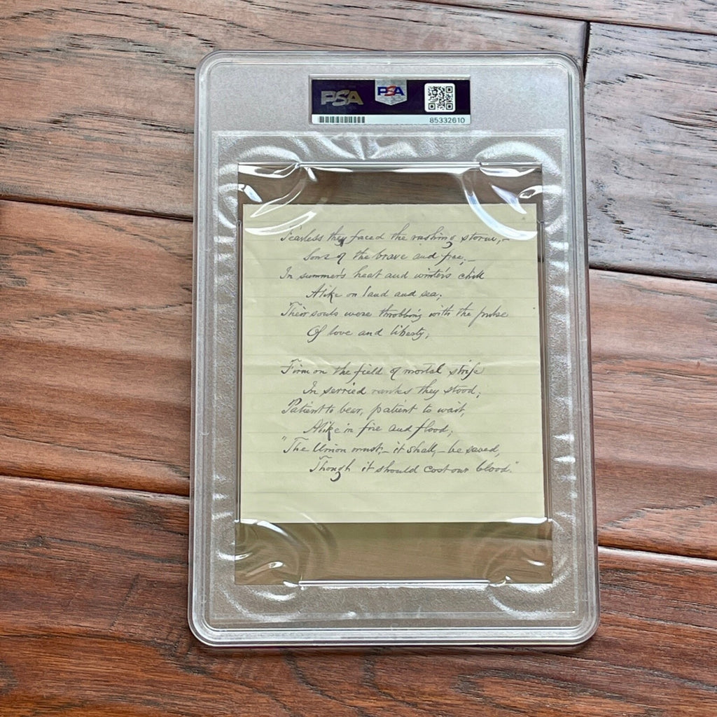 SAMUEL FRANCIS SMITH * PSA * AMERICA / My Country 'Tis of Thee AUTOGRAPH Signed