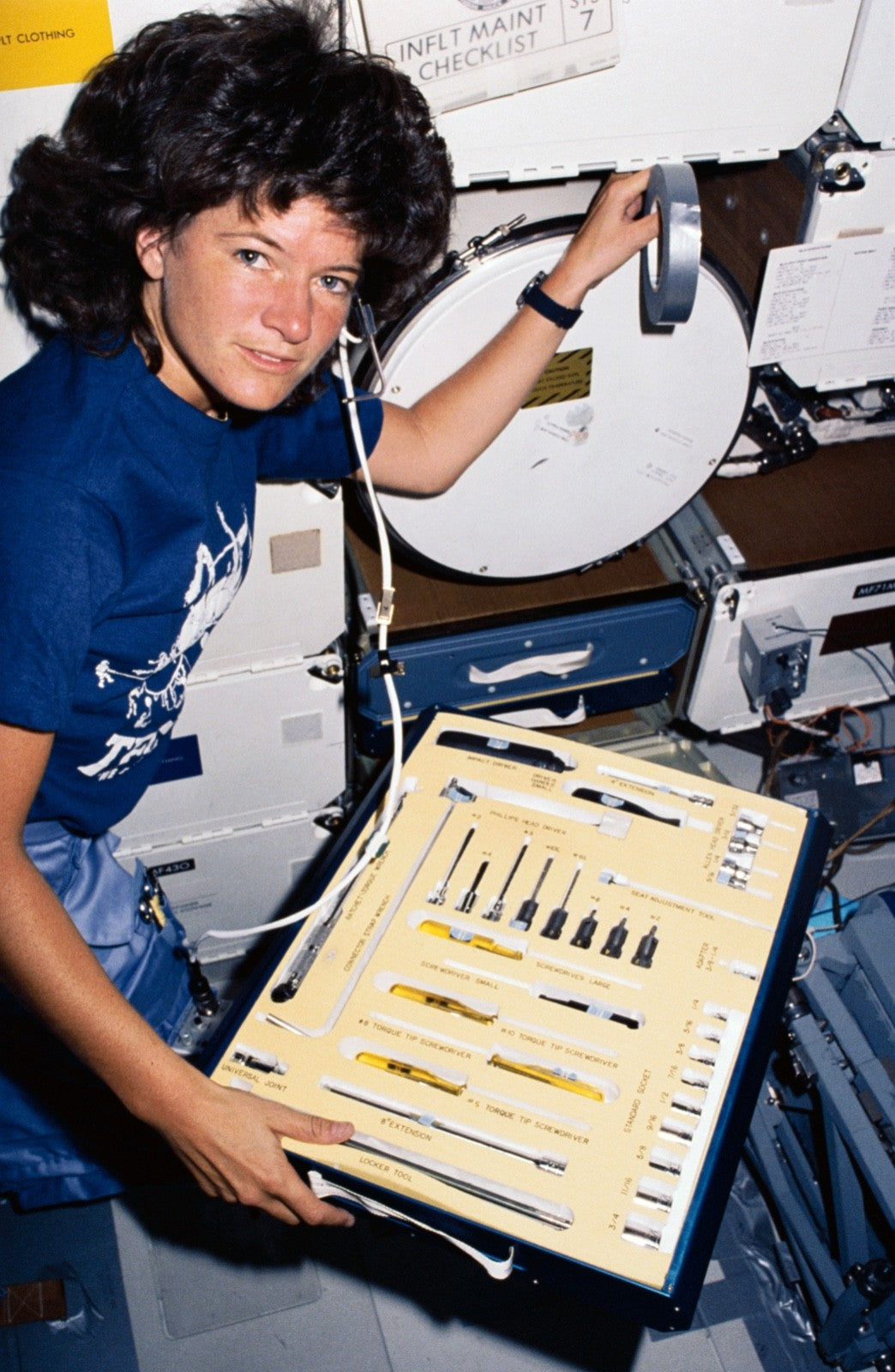 SALLY RIDE * Ride Estate Signed COA * NASA STS-7 Mission T-Shirt FLOWN IN SPACE