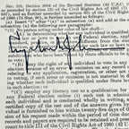 LYNDON B. JOHNSON * PSA/DNA * Autograph CIVIL RIGHTS ACT Souvenir Signed