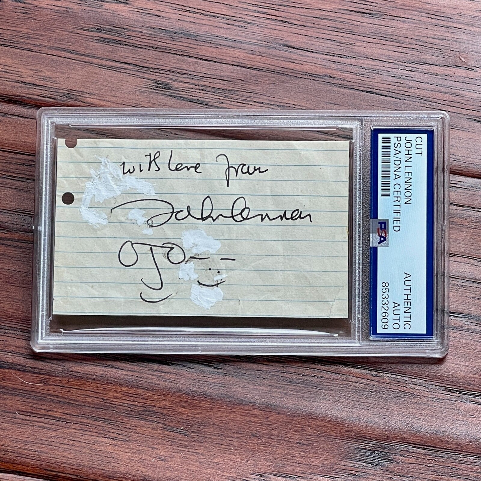 JOHN LENNON * PSA/DNA * Scarce Autograph JOHN + YOKO DOODLES Signed * Beatles