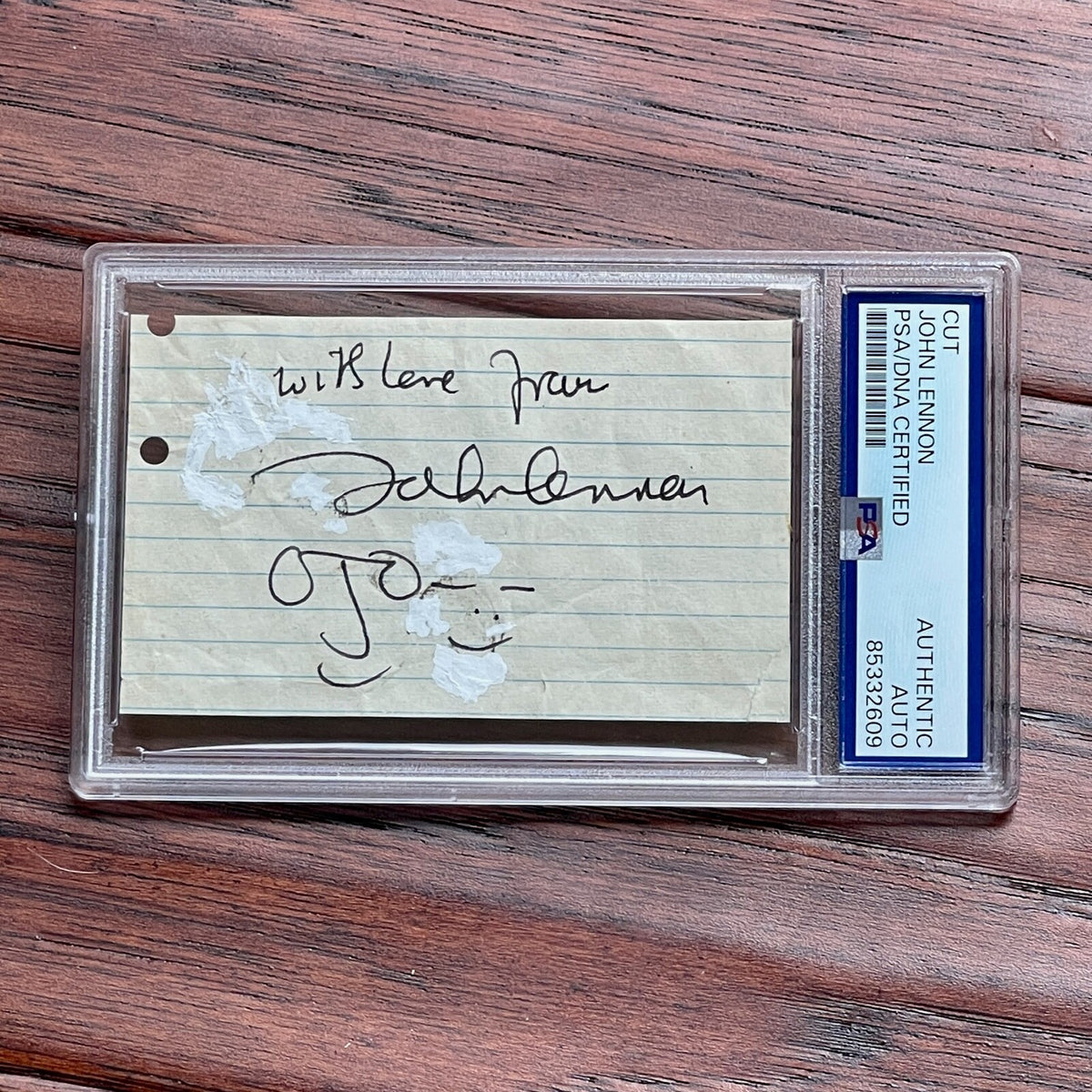 JOHN LENNON * PSA/DNA * Scarce Autograph JOHN + YOKO DOODLES Signed * Beatles
